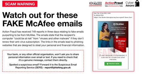 is info@smtx.mcafee.com legit|Identify fake McAfee scam messages and emails .